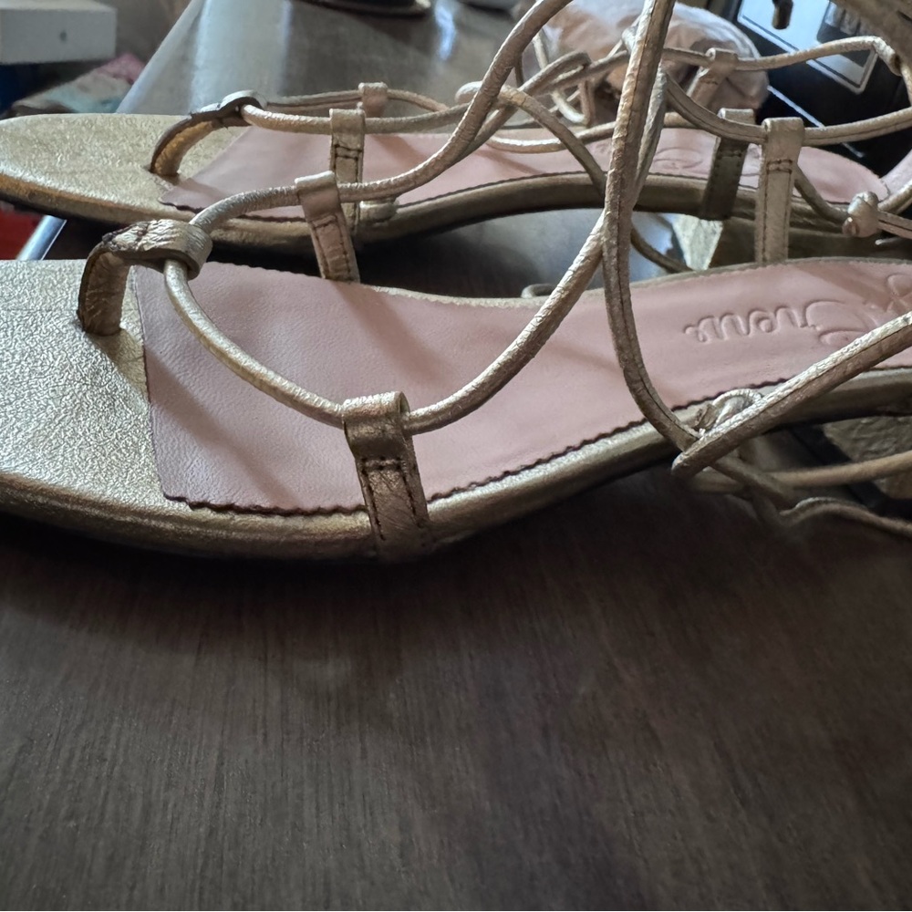 J. Crew Gold Strappy Sandals - Picture 8 of 8